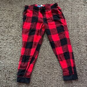 Red and Black Plaid Christmas Joggers
